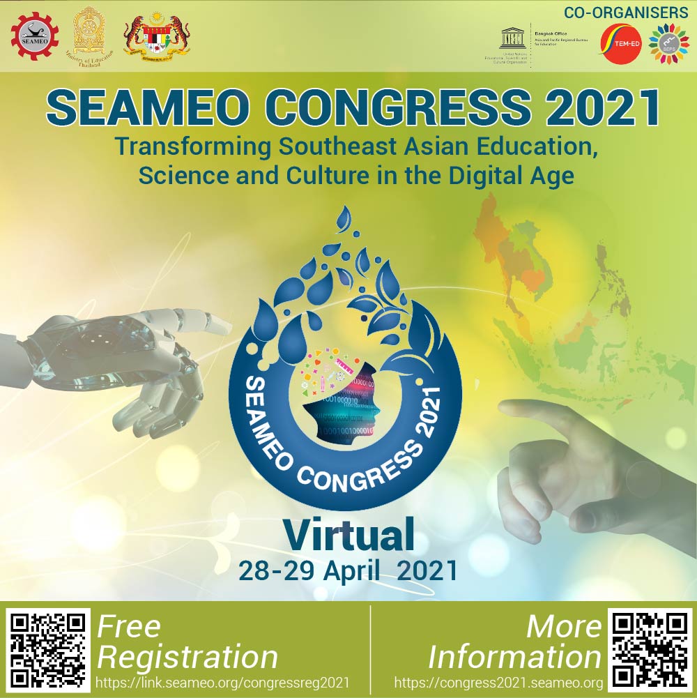 SEAMEO Congress Chuyển đổi Giáo dục, Khoa học và Văn hóa Đông Nam Á trong kỷ nguyên kỹ thuật số năm 2021